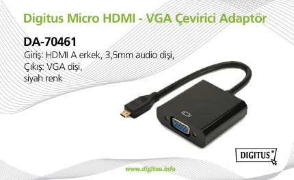 Digitus DA-70461 HDMI / VGA Adaptateur [1x HDMI mâle - 1x VGA